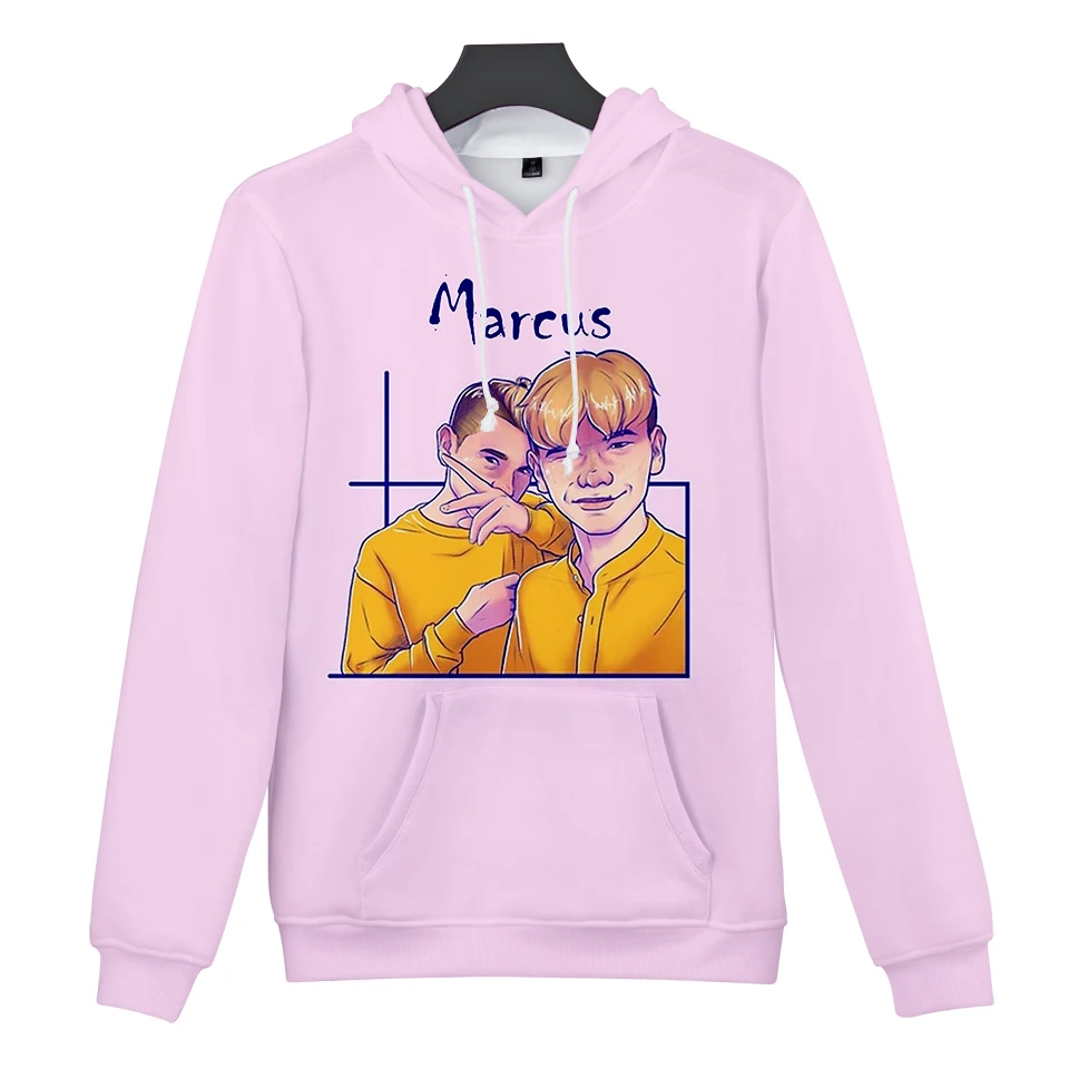 Толстовка с капюшоном Marcus & martinus 3D свитшот пуловер оверсайз забавная