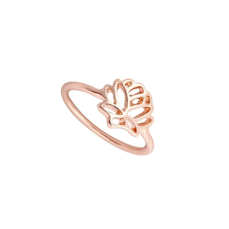 Женское кольцо для йоги Anel Bijoux модное простое медное с цветком лотоса|Кольца| |