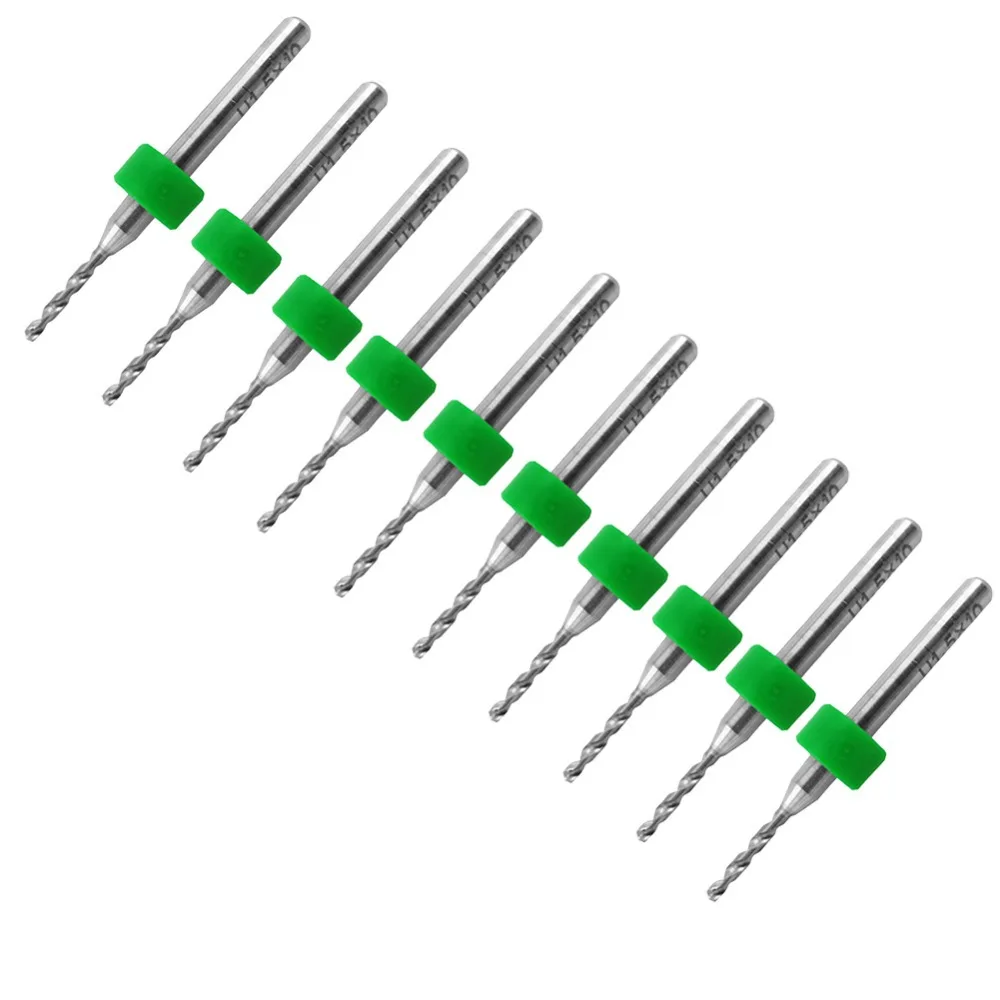 

Hot Selling New 10 Pcs/lot PCB Print Circuit Board Carbide CNC Micro Drill Bits Tool 0.8 mm NEW VE626 P30