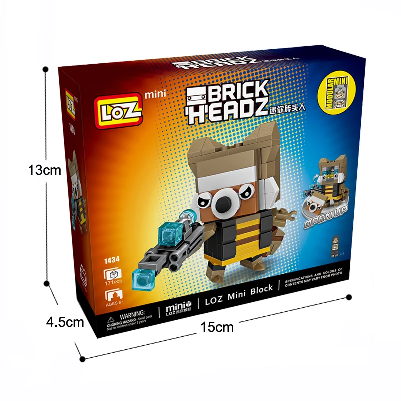 Экшн фигурка LOZ Treant Rocket Racoon стражи галактика цветочный горшок игрушка модель Мини