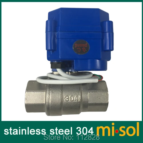 1 шт. моторизованный шаровой кран 1/4 &quotNPT DN20 2-ходовой 12 В постоянного тока CR04