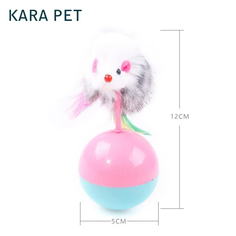 Durable Pet Cat Toys Mimi Favorite fur Mouse Tumbler Plastic Balls for Cats dogs play 5.5cm | Дом и сад