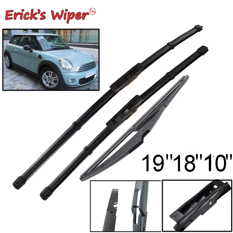 

Erick's Wiper Front & Rear Wiper Blades Set For Mini Cooper R56 Hatch 2012 - 2013 Windshield Windscreen Window 19"+18"+10"