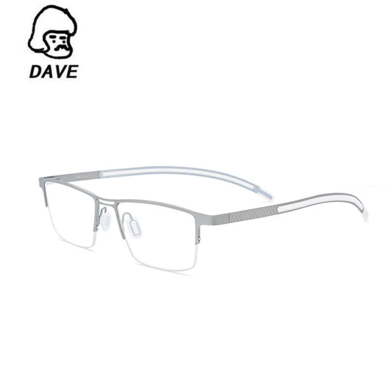 DAVE Брендовые очки из титанового сплава мужские деловые полуоправы для