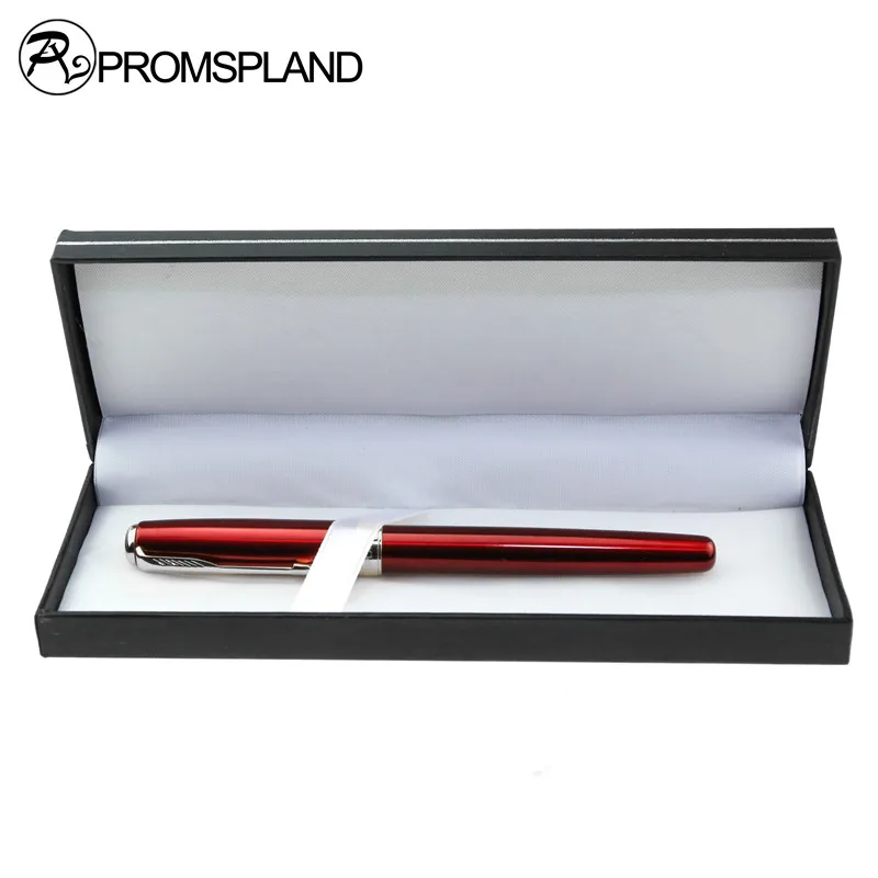 Promspland 1 шт./лот Роскошные авторучки красные ручки + 2 шт. чернил SAC Silve клип Марка