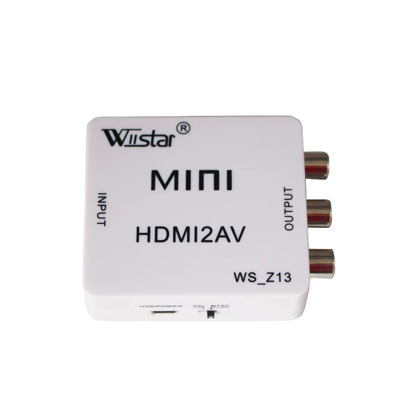 Стандартный HDMI интерфейс Мини HD видео преобразователь коробка к AV/CVSB NTSC PAL выход К