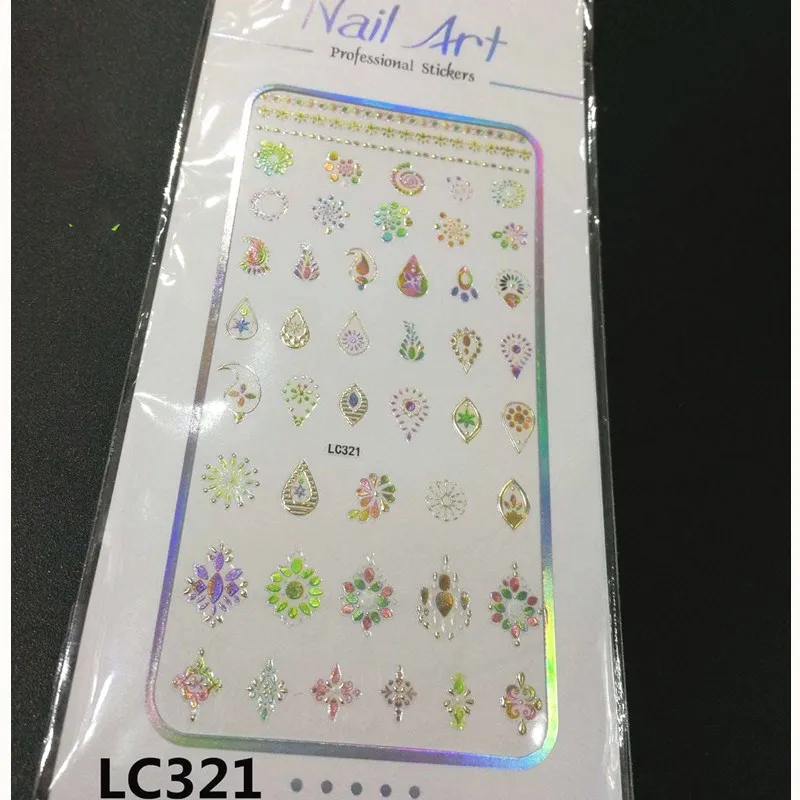 LC321 1 лист Волшебные звезды луна и Вселенная стикеры 3D на ногти Nail Art Созвездие наклейки для дизайна ногтей DIY аксессуары для ногтей - Цвет: LC321
