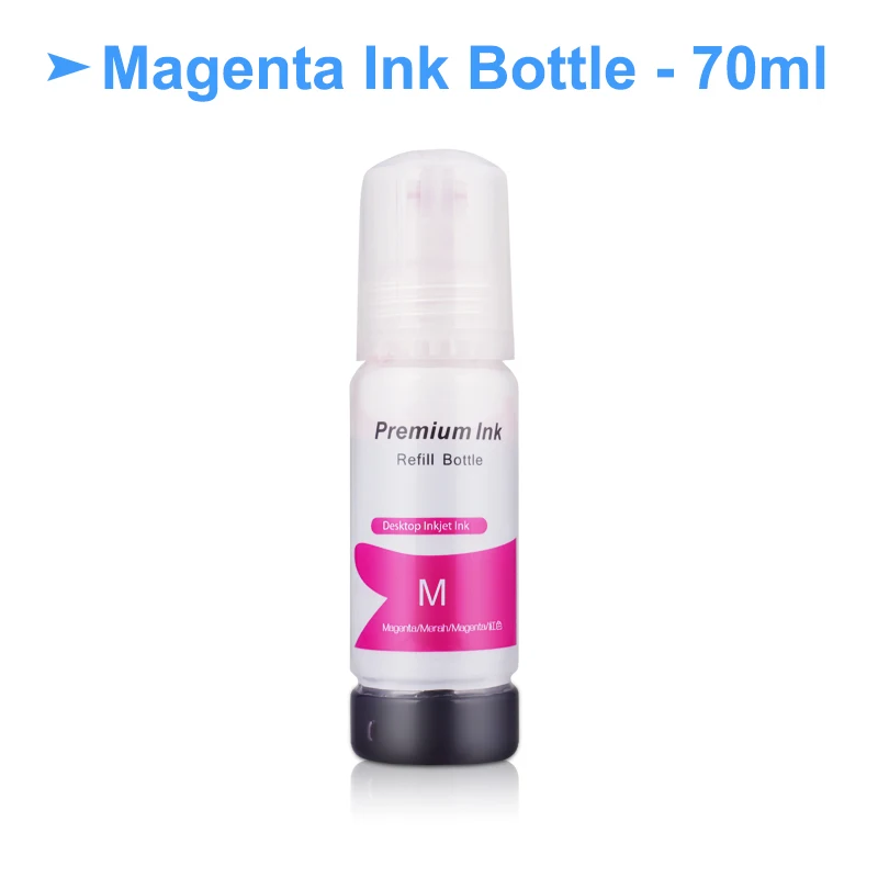 Magenta 101 бутылки чернил EcoTank 103 чернил Серия чернил заправка чернил для Epson EcoTank His L6170 L6160 L6190 L4150 L4160 чернильная бутылка для принтера - Цвет: Magenta