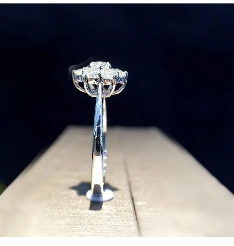 Natural Diamond 18K Gold Pure Gold Ring Beautiful Gemstone Ring Good Upscale Trendy Classic Party Fine Jewelry Hot Sell New