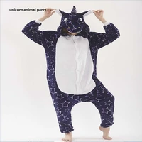 men women kigurumi color unicorn onesie adults animal pajamas sets cartoon sleepwear stitch warm flannel hooded