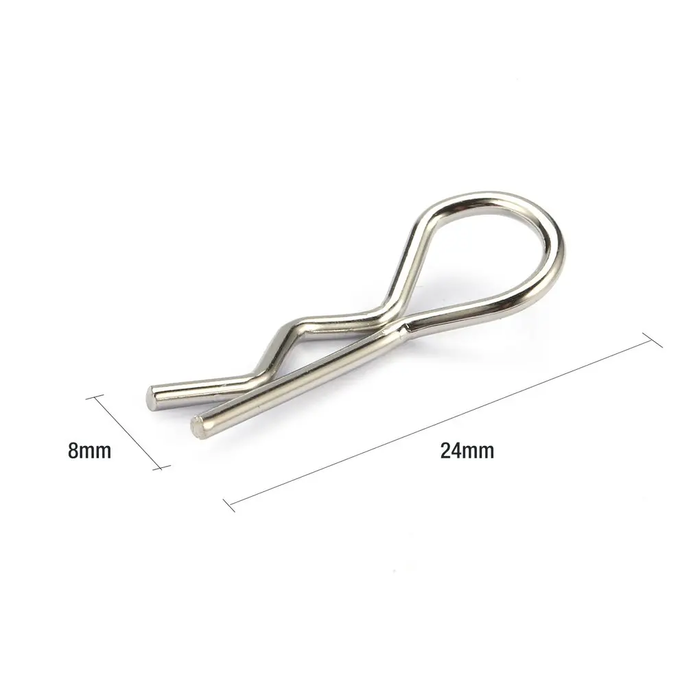 50 шт Нержавеющая сталь тела Клипы основа ось крышки изгиб для 1/10 RC автомобиль