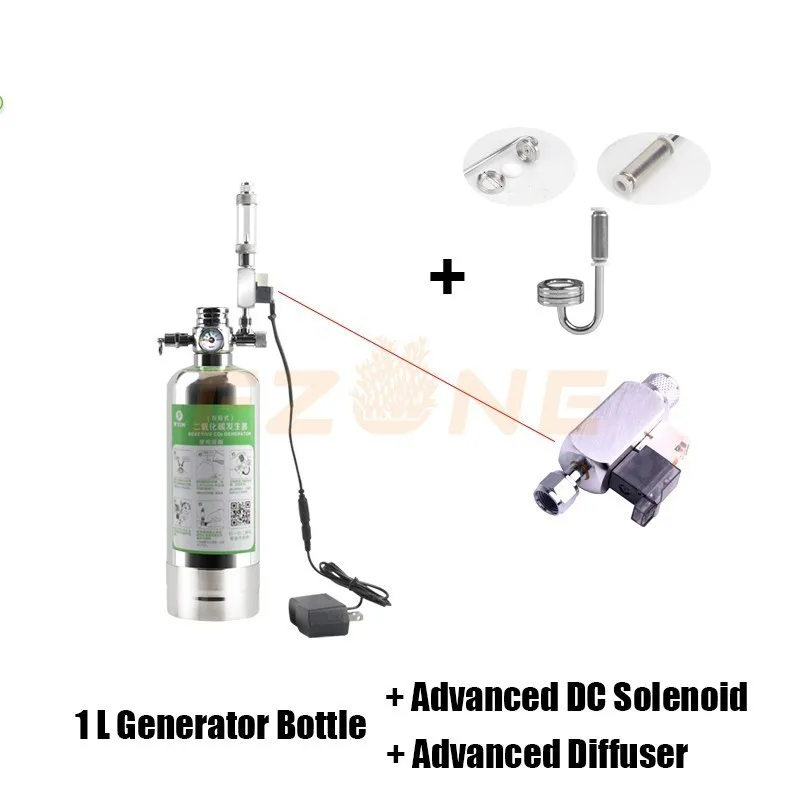 Аквариум CO2 DIY система Co2 генератор комплект с манометром пузырьковый счетчик фильтр и Soleonid(опционально - Цвет: 1L D