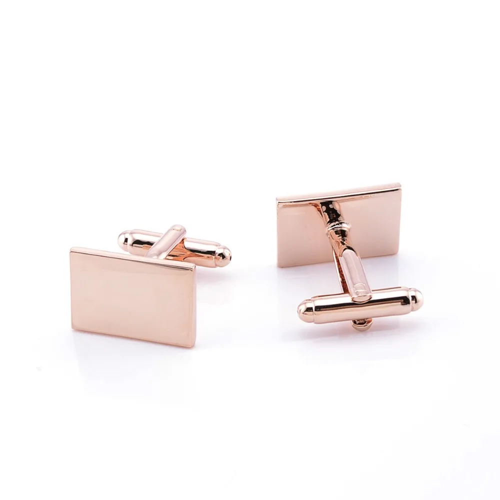 

Trendy Blank Cufflinks In Jewelry Findings For Men Rosegold Rectangle Shape Shiny Cufflinks Specular Highlight Jewelry 2019