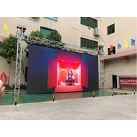 waterproof outdoor p6mm die casting aluminum 576x576mm cabinet led display rental portable led moving sign for stage event
