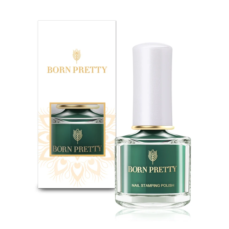 BORN PRETTY черный белый стемпинг ногтей покрытие лак Золотой Серебряный ноготь искусство пластины штамп масло белая ночь штамповки серии