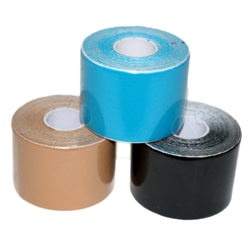 Кинезиологическая лента стрейч из искусственного шелка 5 см/5 м Спортивная для