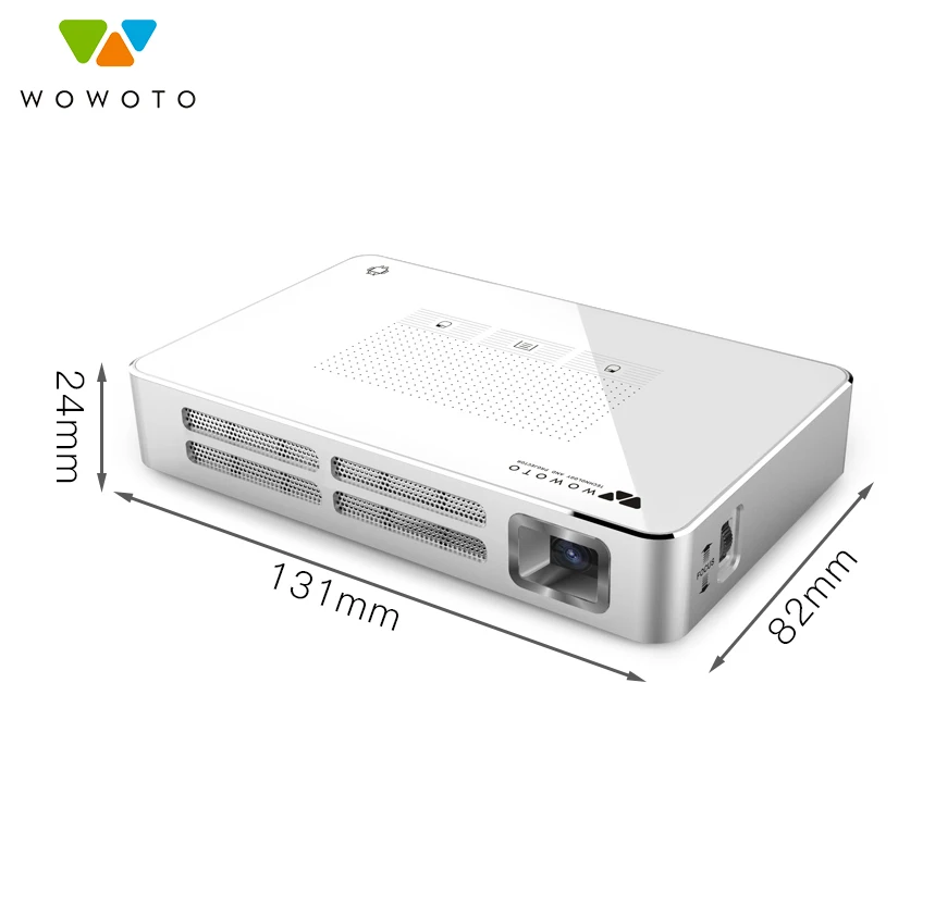 WOWOTO проектор 854*480 разрешение Android Wi-Fi BluetoothLED портативный HD для домашнего