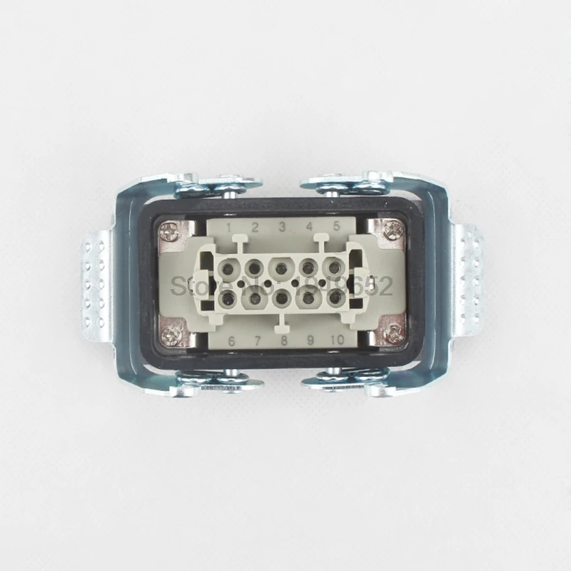 Сверхмощные разъемы HDC-HE-010-1 F/M 10pin 16A промышленный прямоугольный авиационный разъем