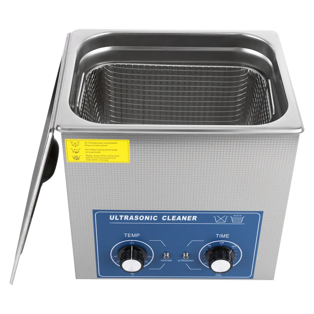 

220V Stainless Steel 14L Mechanical Ultrasonic Cleaner Bath Heated & Timer Cleaning Jar Machine with Basket For Jewelry Watch