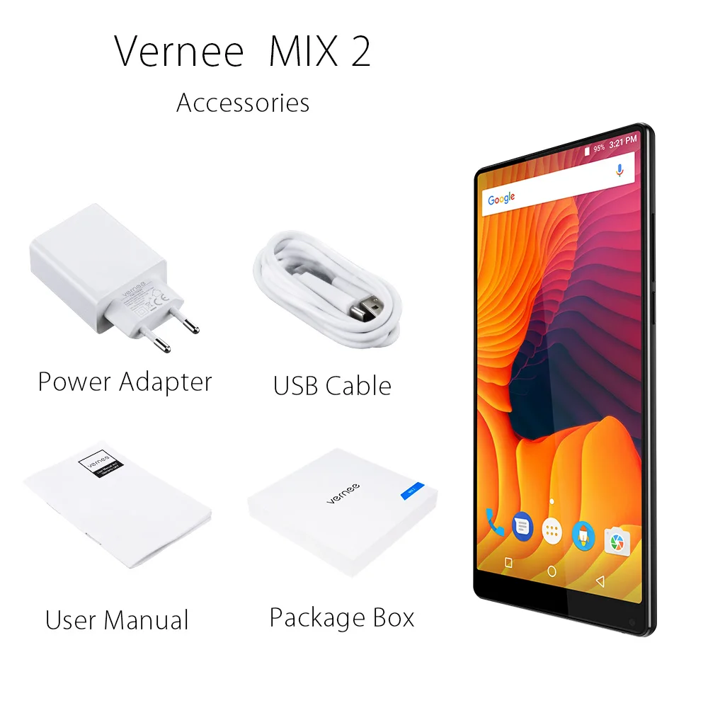 Vernee MIX 2 4GB 64GB 6 дюймов 18:9 мобильный телефон 2160*1080 P Helio P25 отпечатков пальцев 13MP + 5MP