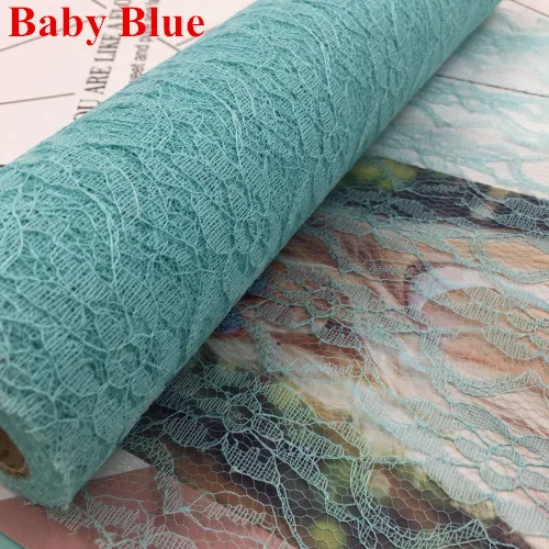 BABY BLUE 15 см 30 см кружева тюль рулон сетки стол центральный Свадебный день рождения стол центральный бегун DIY пачка юбка стул створки 10 лет - Цвет: BABY BLUE