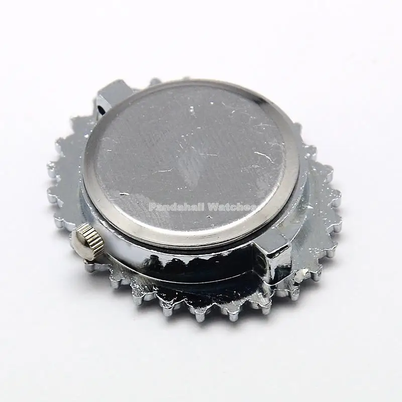 10 шт. овальные насадки для часов из сплава Стразы Платиновые около 27 мм в ширину 32