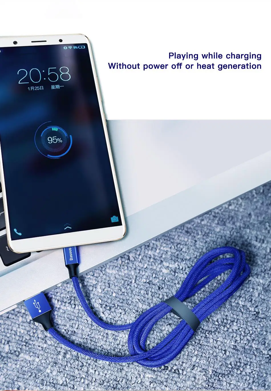 Кабель Micro USB Baseus для быстрой зарядки, кабель для зарядного устройства Microusb для samsung, Xiaomi, кабель для передачи данных, кабели для мобильных телефонов на базе Android, 1 м, 2 м