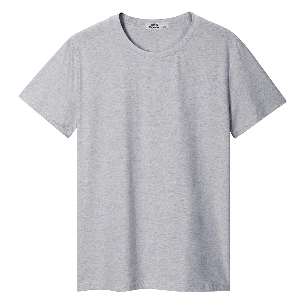 French gray Enjeolon, новинка, футболка, мужская, летняя, o-образный вырез, тонкая, футболка s, мужская, футболка, повседневная, одноцветная, хлопок, футболка, топы, футболки, 3XL, T7288 - Цвет: French gray