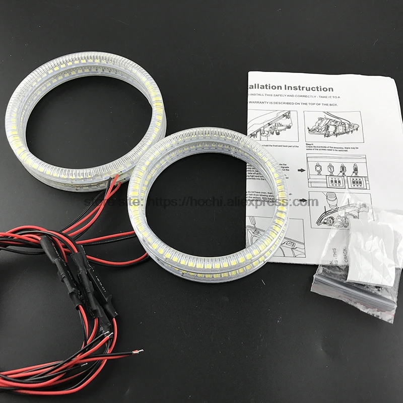 HochiTech ультра яркий SMD белый светодиод ангельские глазки 2000LM 12V halo Кольцо Комплект