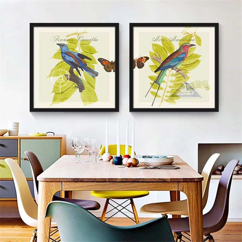 Oriole Black Wings and Yellow Body Singing in a Sweet Crisp Voice Canvas Painting Artwork Wall Poster Prints For Home Decor | Дом и сад