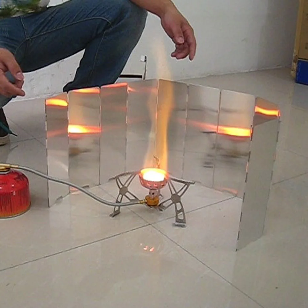 Новинка 10 пластин алюминиевый сплав складная уличная ветрозащитная плита для