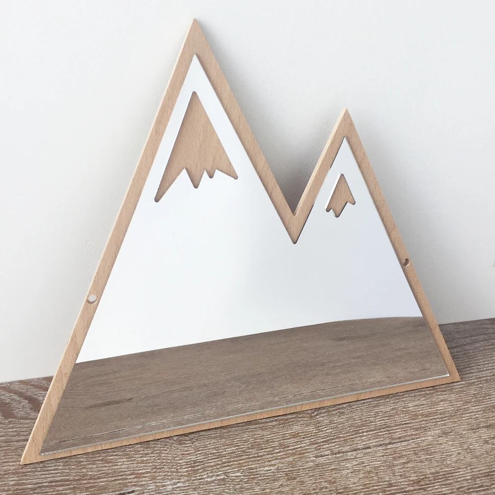 Nordic 3D зеркало настенное Стикеры Mountain сделай сам виниловый Арт Наклейка Сменные