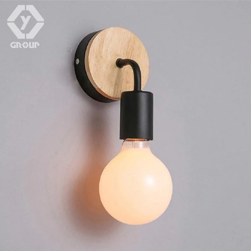 Oygroup современные светодиодные дерево бра железа из металла настенные