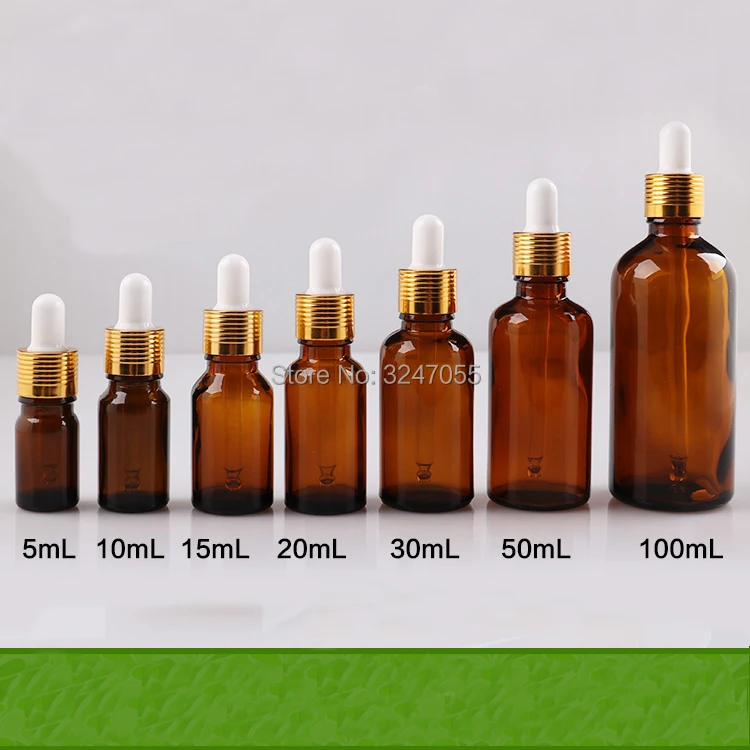 5ml10ml15ml20ml30ml50ml100ml пустой коричневый стеклянный флакон эфирного масла самодельный