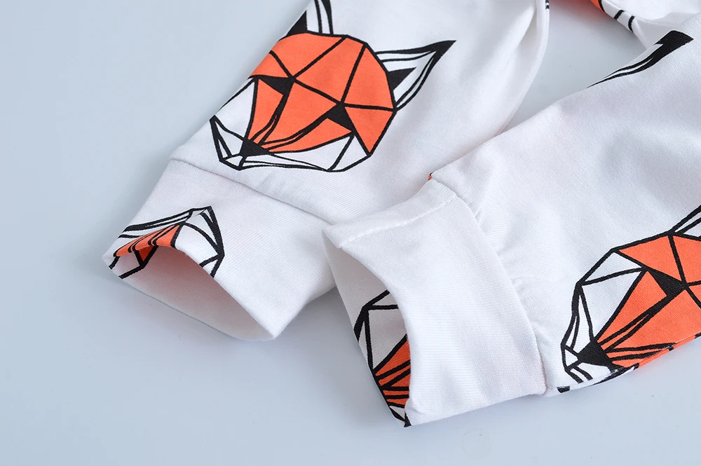 2019 Summer New Baby Boy Clothes set Short sleevesd Leisure fox T shirt+Pants Newborn Girl Clothing 2 Pcs Set | Детская одежда и