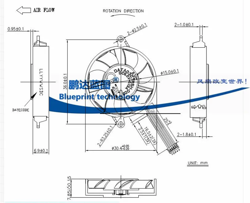 AVC DATA0307R5H-002 3007 30 мм 3 см круговой вентилятор 30*30*7 мм 5 в 0,65 Вт светодиодный вентилятор охлаждения бесшумный вентилятор для ноутбука