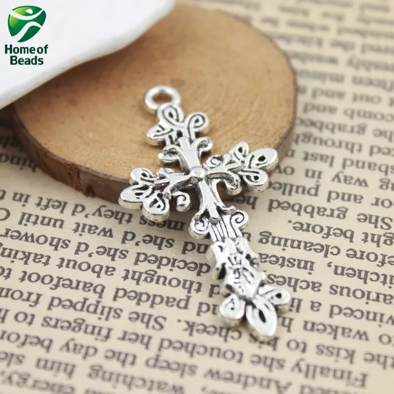 ZA1254 модные подвески в античном стиле серебряного цвета сделай сам с крестом