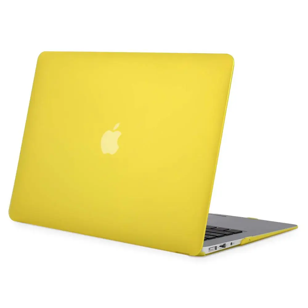 MOSISO кристалл/матовый чехол для ноутбука Apple Macbook Air 13 A1932 ноутбука чехол для Mac Air 13 дюймов модель A1466 A1369 - Цвет: Yellow