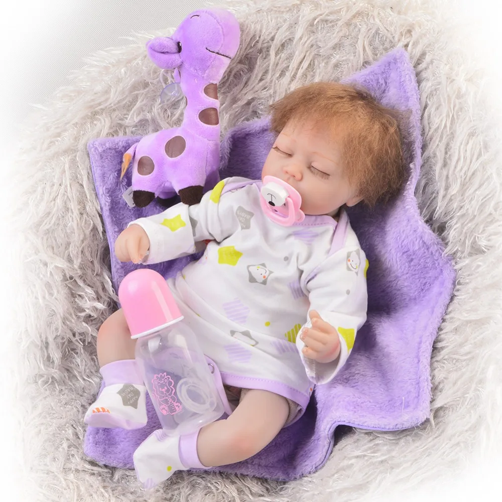 17 дюймов 42 см силиконовая кукла для новорожденных принцесс bebe Игрушки девочек