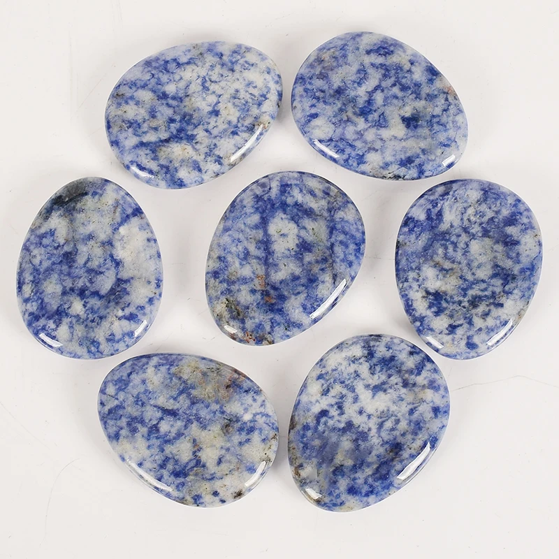 Натуральный камень для большого пальца содалит овальные пальмовые камни