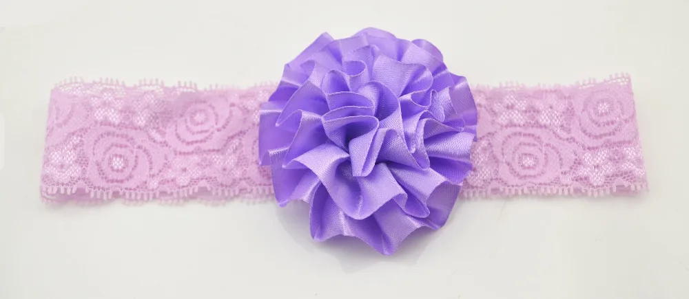 Модная красивая детская повязка для волос с цветами однотонная Милая бутиковая