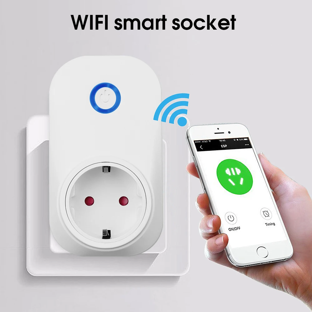 Kebidu WI FI Smart Plug смарт розетка с переключателем аудио Управление таймером