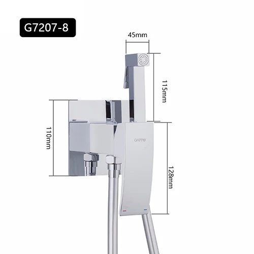 G7207-8 Смеситель для биде GAPPO, гигиенический смеситель для душа, унитаз, мусульманский душ, анальная очистка, биде, dusche shattaf, смеситель для унитаза - Цвет: G7207-8