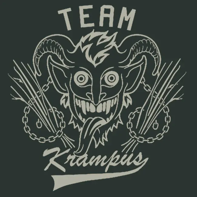 Высококачественная повседневная футболка с принтом новая командная KRAMPUS мужская