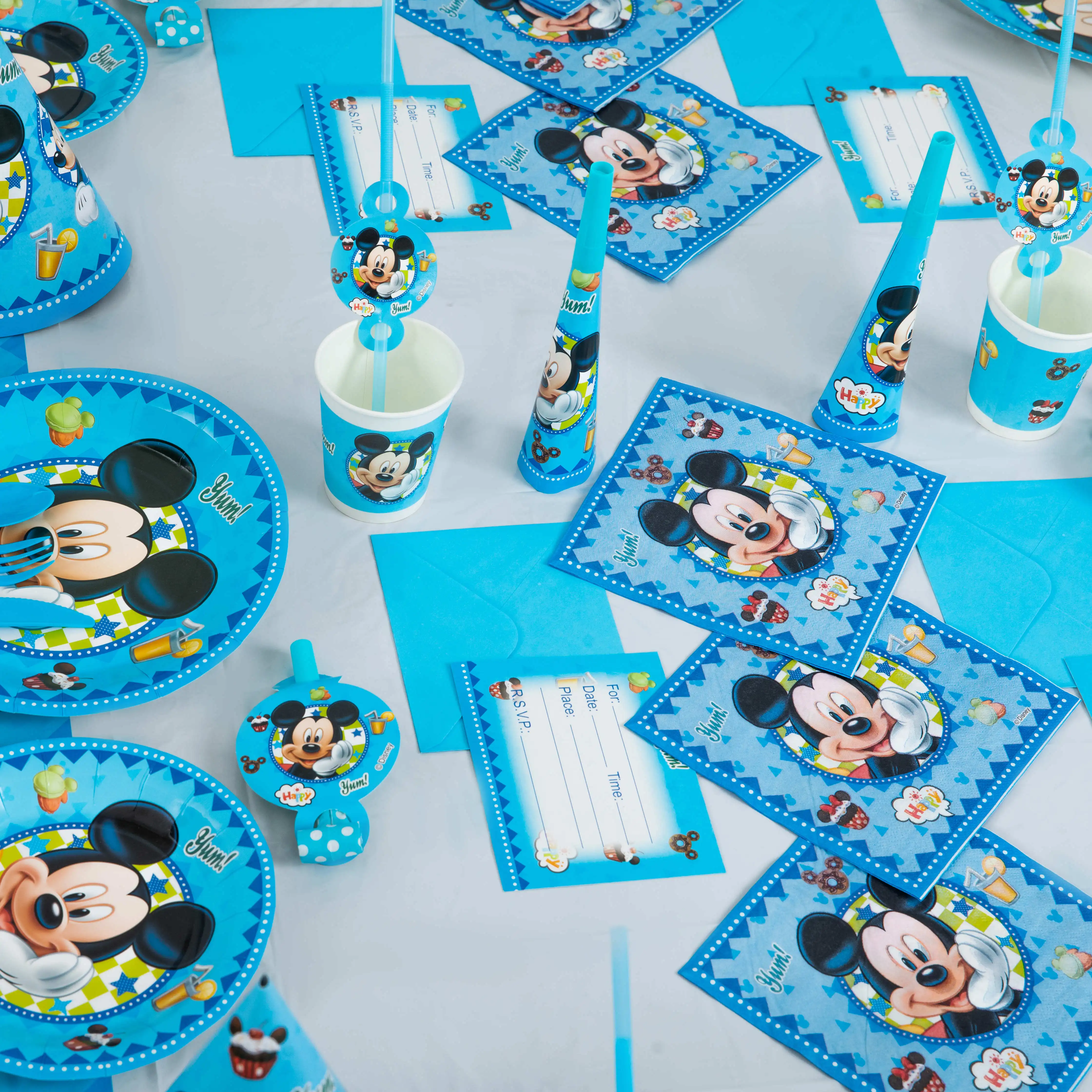 Микки Маус тема игрушки подарки на день рождения платье партии одноразовая