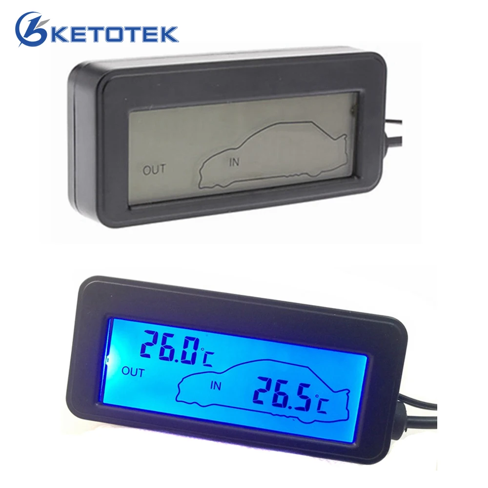 Цифровой Автомобильный термометр гигрометр для помещений и улицы Мини