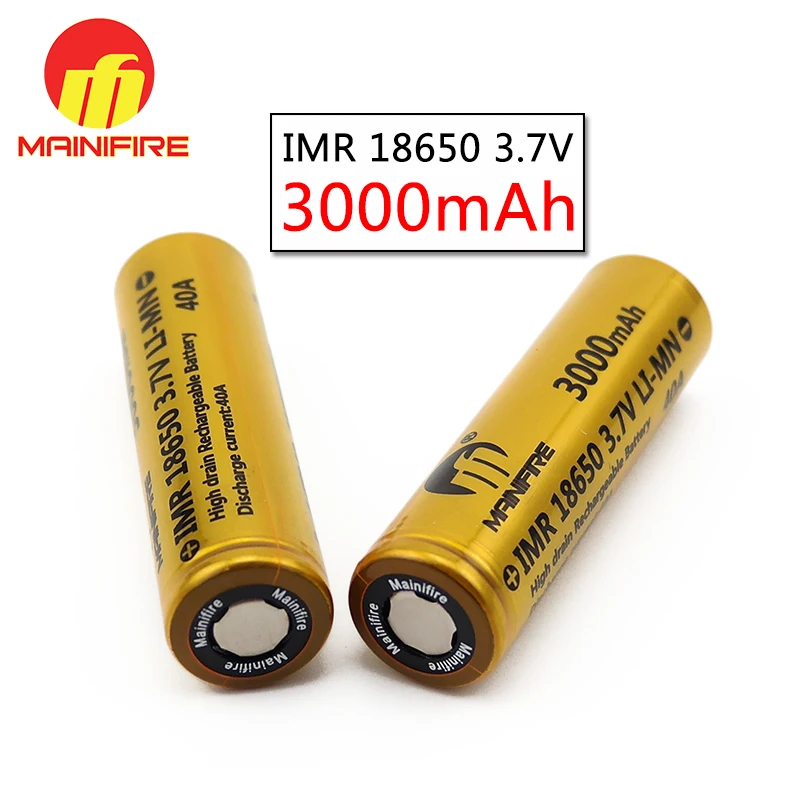 1 шт. Minifire 18650 3000 мАч батарея 3 7 в литий ионная аккумуляторная Высокая разрядка 40А