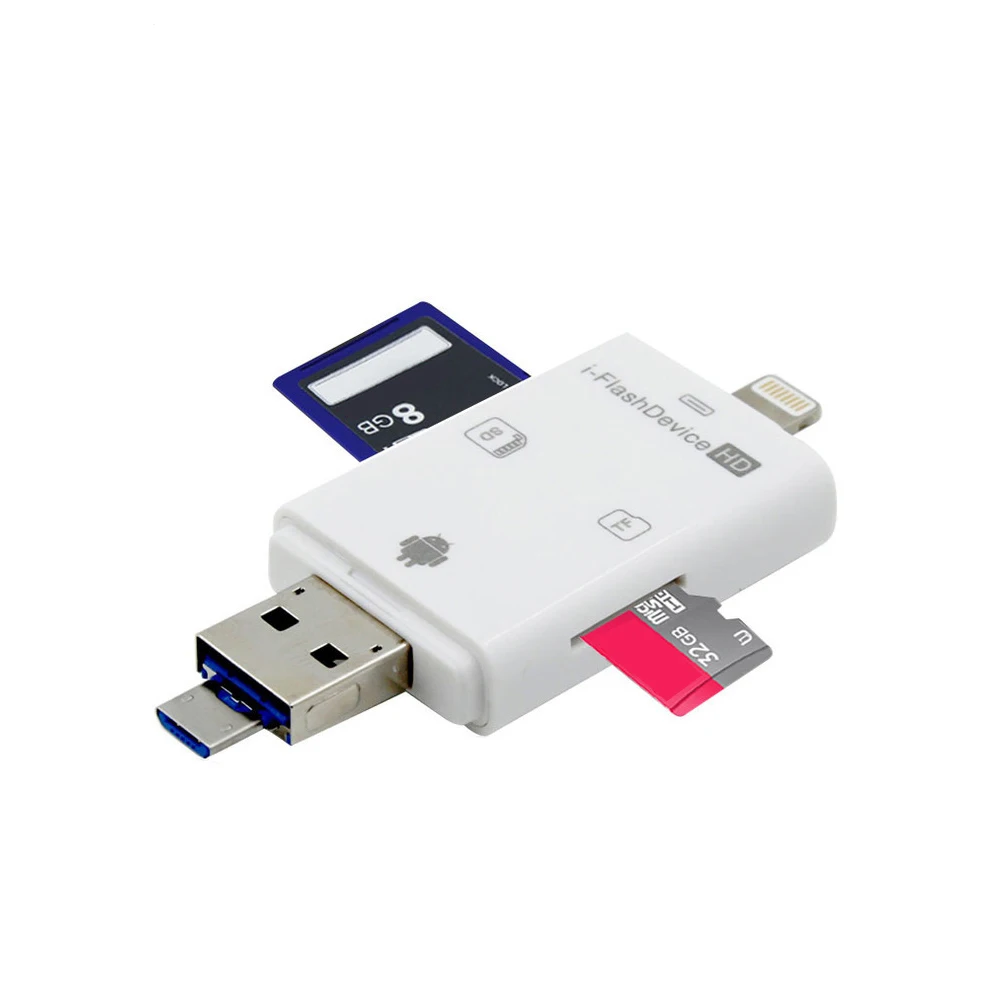 LL TRADER TF USB память и Micro SD кард-ридер адаптер i-Flash Drive мульти-карта OTG ридер для iPhone 5/5S/5c 6/Andriod/PC