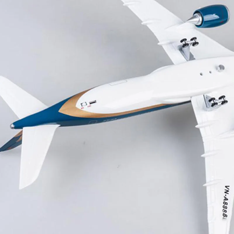 47 см 1/142 масштаб самолет Airbus A350 Dreamliner самолет вьетнамских авиалиний модель с светодиодный светильник и колеса литой пластиковый самолет