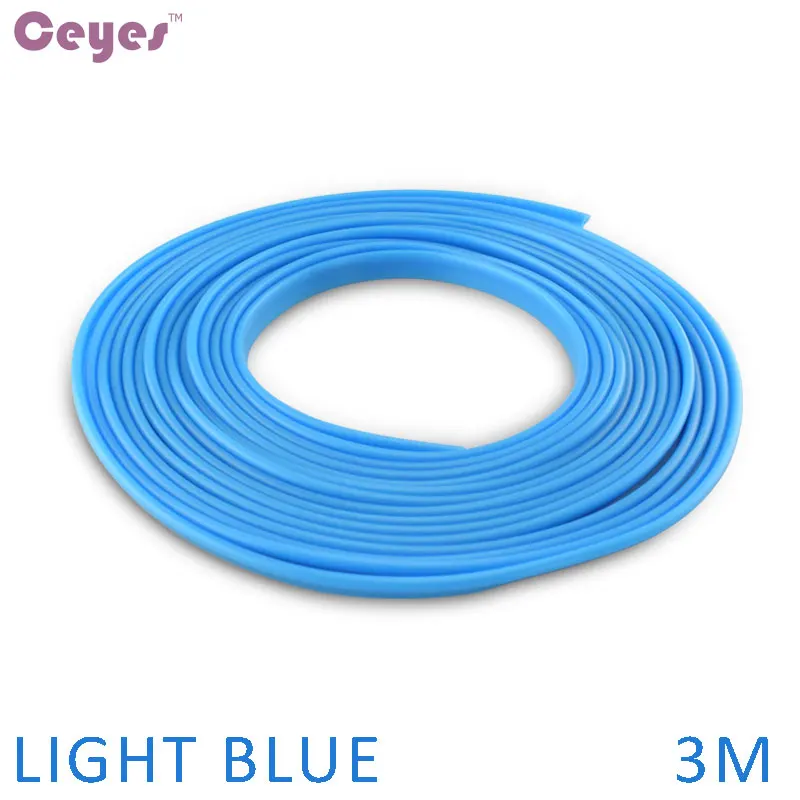 Light Blue Ceyes 3 м автомобильный Стайлинг DIY внутренняя отделка резьба тип вставки воздуха на выходе приборной панели украшения полосы аксессуары для автомобиля-Стайлинг - Название цвета: Light Blue
